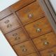Vintage Dutch Oak Apothecary / Filing Cabinet, 1930s