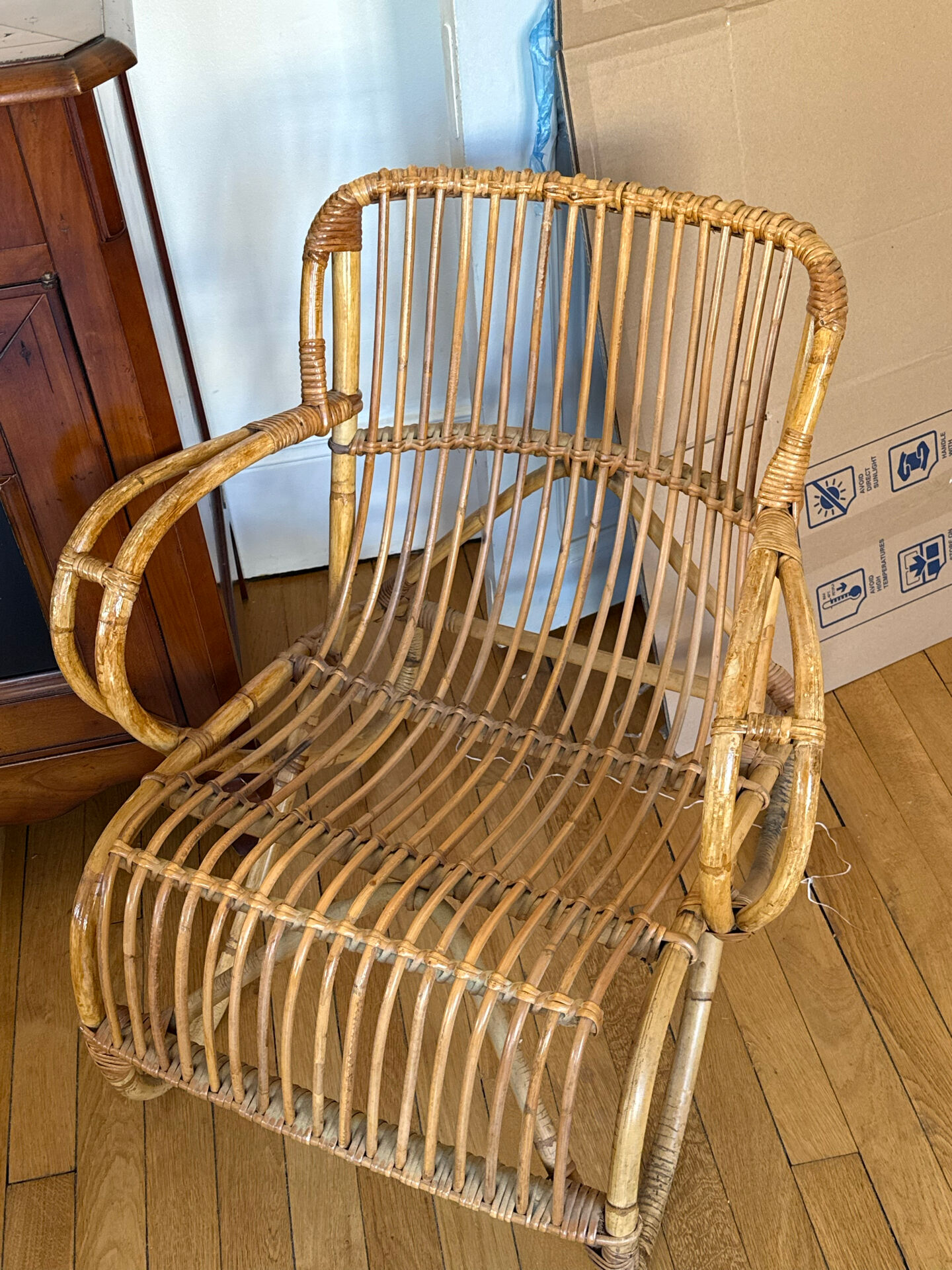 Rattan armchair