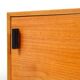 Swedish teak sideboard with leather handles