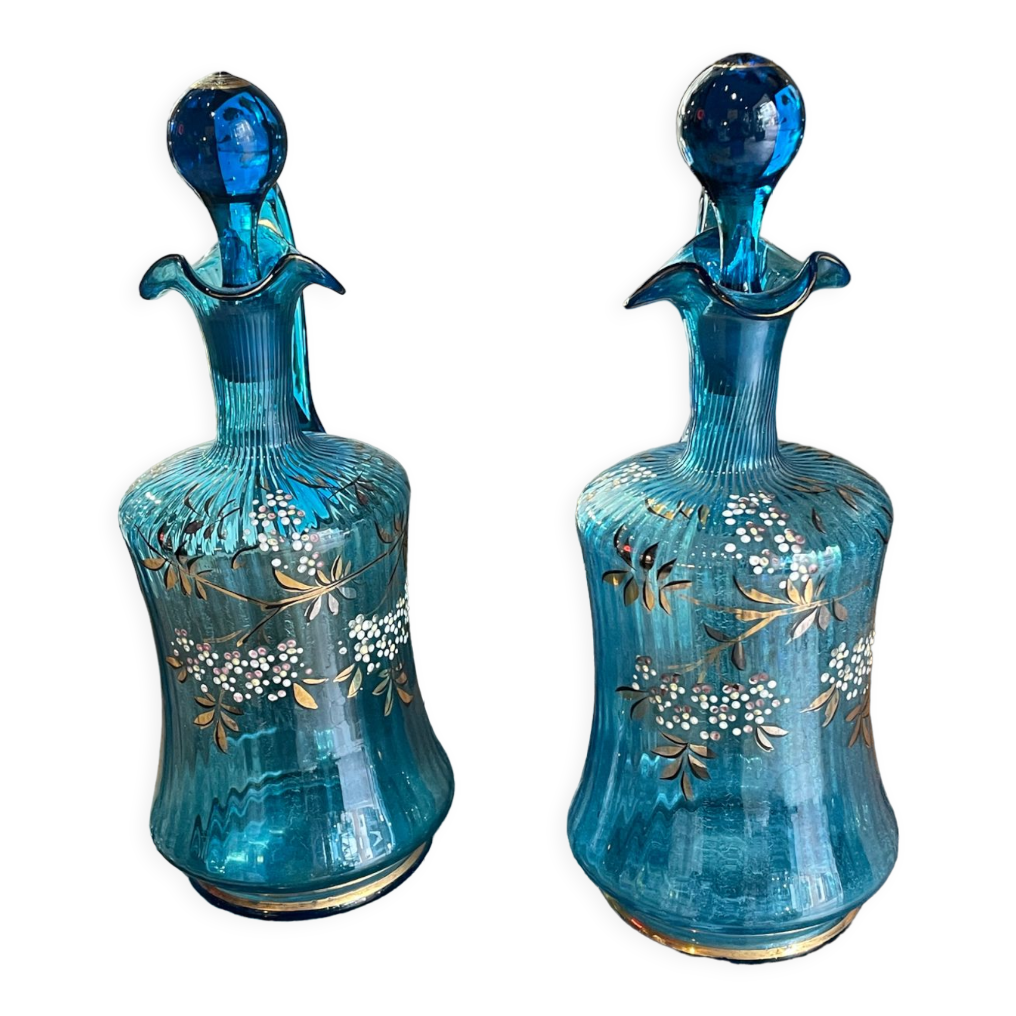 Pair of Napoleon lll decanters