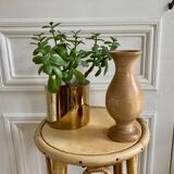 Matte turned wooden vase