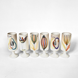 6 ceramic mazagrans by Roger Capron, 1950, Vallauris
