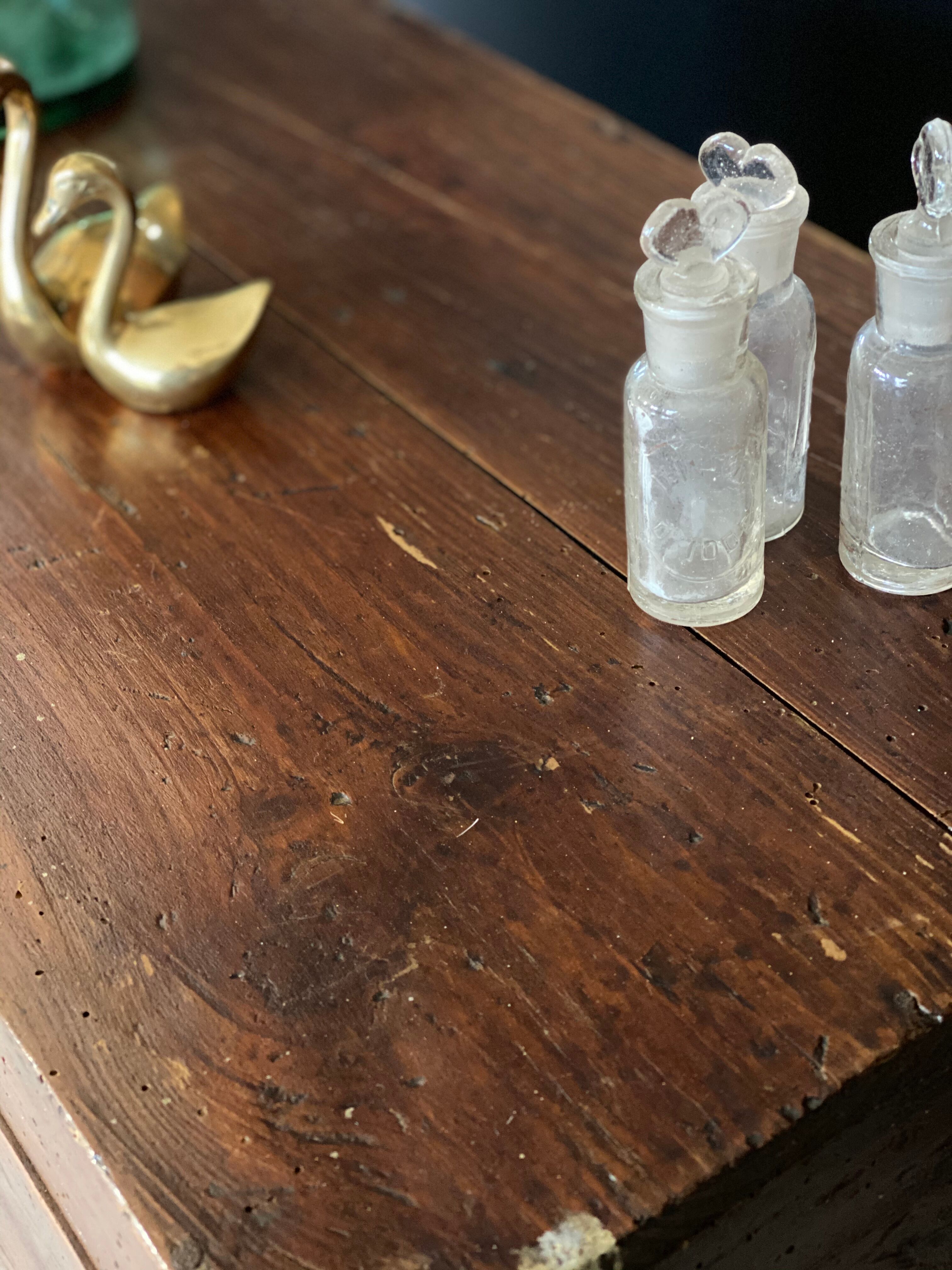 Old vintage wooden chest