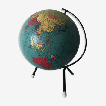 Globe terrestre Taride tripode vintage 1967 - 27cm