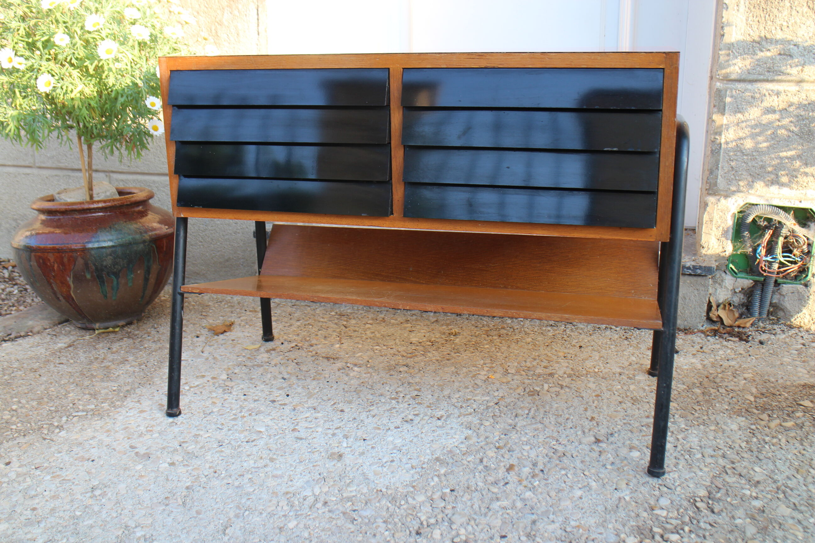Meuble hi fi range vinyle 1960