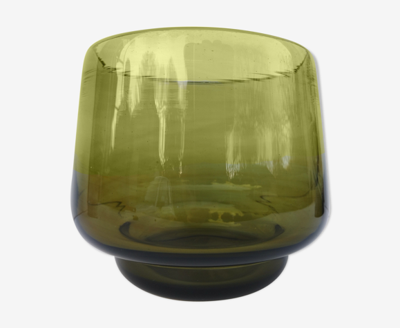 Blown glass vase, signed Claude Morin, Dieulefit | Selency