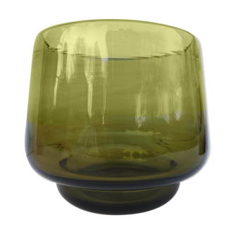 Blown glass vase, signed Claude Morin, Dieulefit