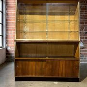 XL vintage wooden display cabinet / wall cabinet / furniture