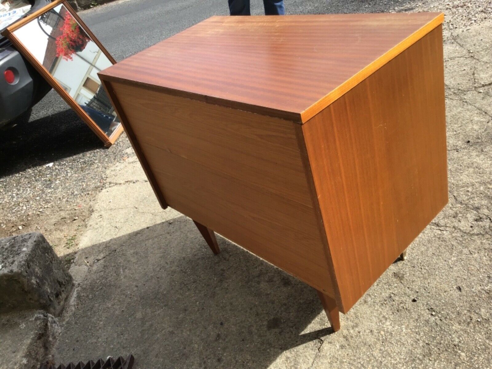 Scandinavian design commodity in vintage teak 1970