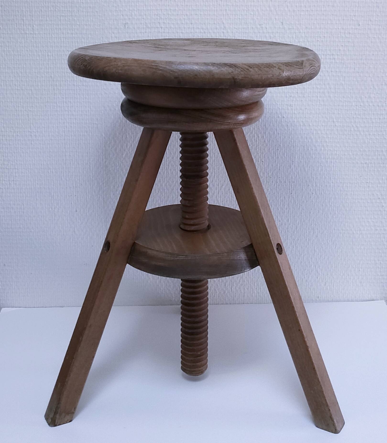 oak workshop patina stool