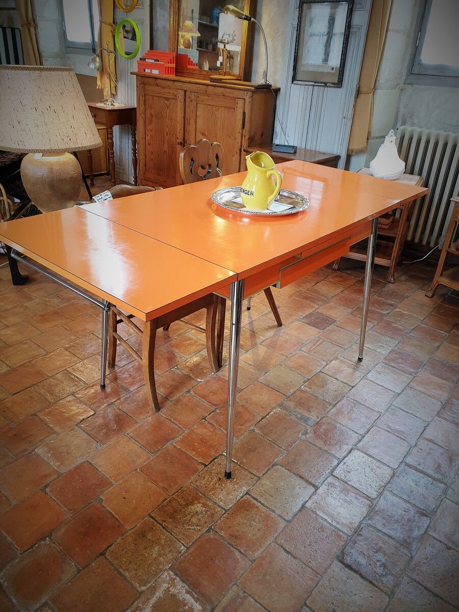Table formica orange brand Rotub vintage