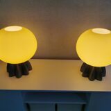 Paire de lampes Foscarini, verre de Murano 1980