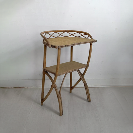 RATTAN BEDSIDE TABLES