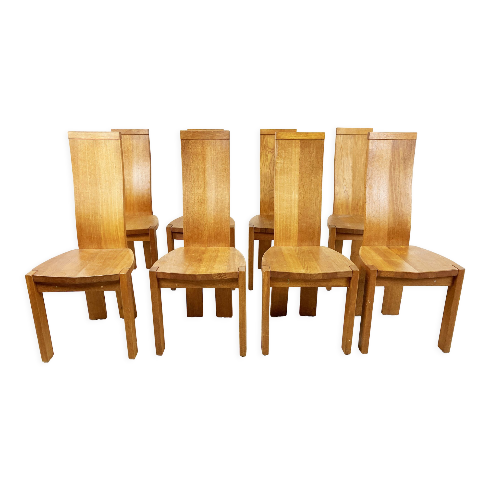 Set of 8 dining chairs by Rob & Dries van den Berghe, 1980s