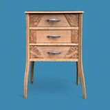 Art Deco chest of drawers in raw wood, 1930