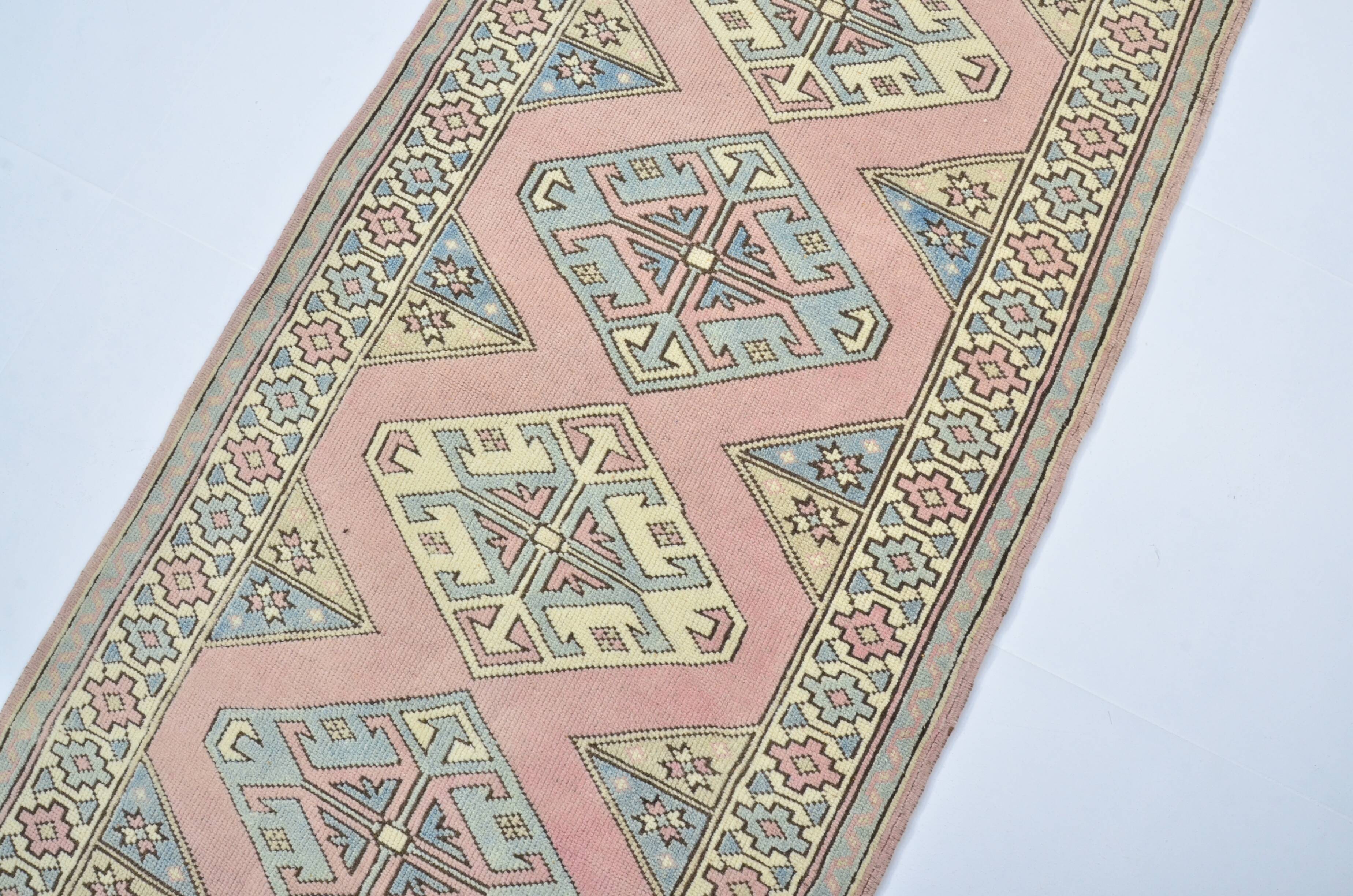 Pink & Turqouise Vintage Hallway Runner sku 3292