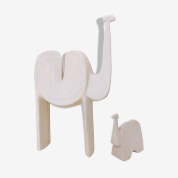 Italian ceramic camel duo, 1970