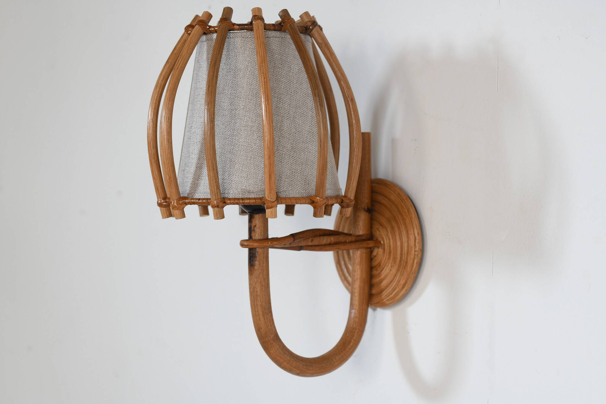 Rattan Wall Sconce (Pair)