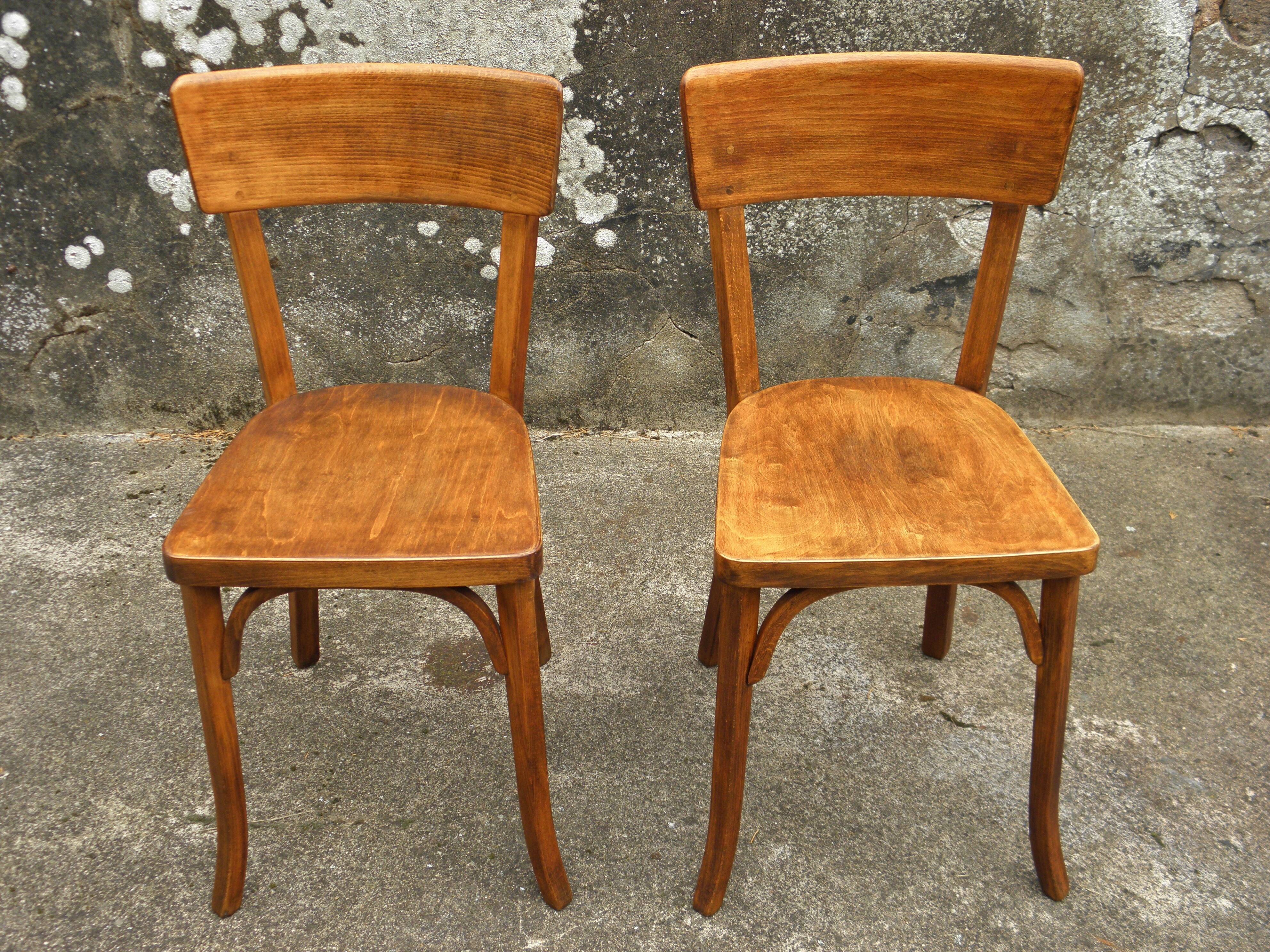 Pair of Baumann bistro chairs