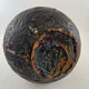 Vase boule noir irisé
