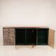 Guido Faleschini Astro Marble and Leather Sideboard for i4 Mariani 1979