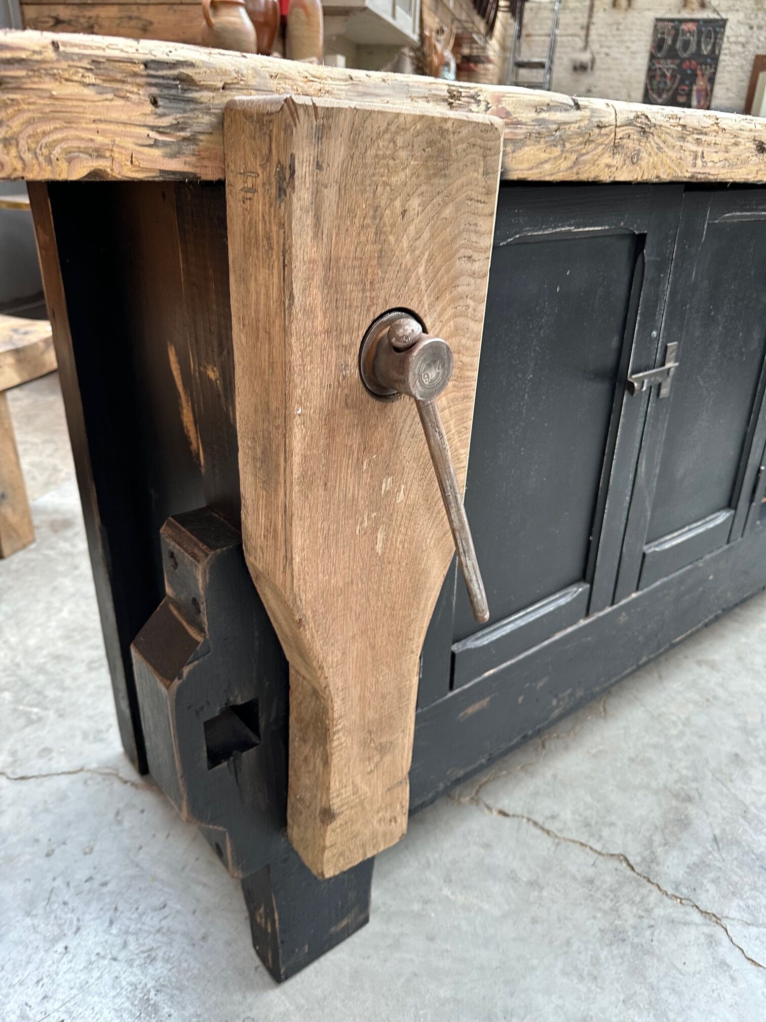 Patinated workbench