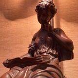 Lampe en bronze style art nouveau
