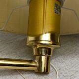 Two wall lights with articulated arm in gold metal Egolux
