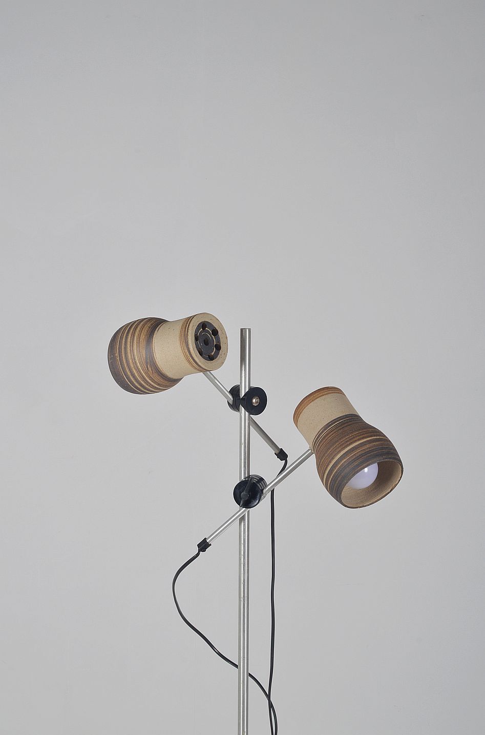 Danish ceramic floor lamp by Lyskaer Belysning, 1970s