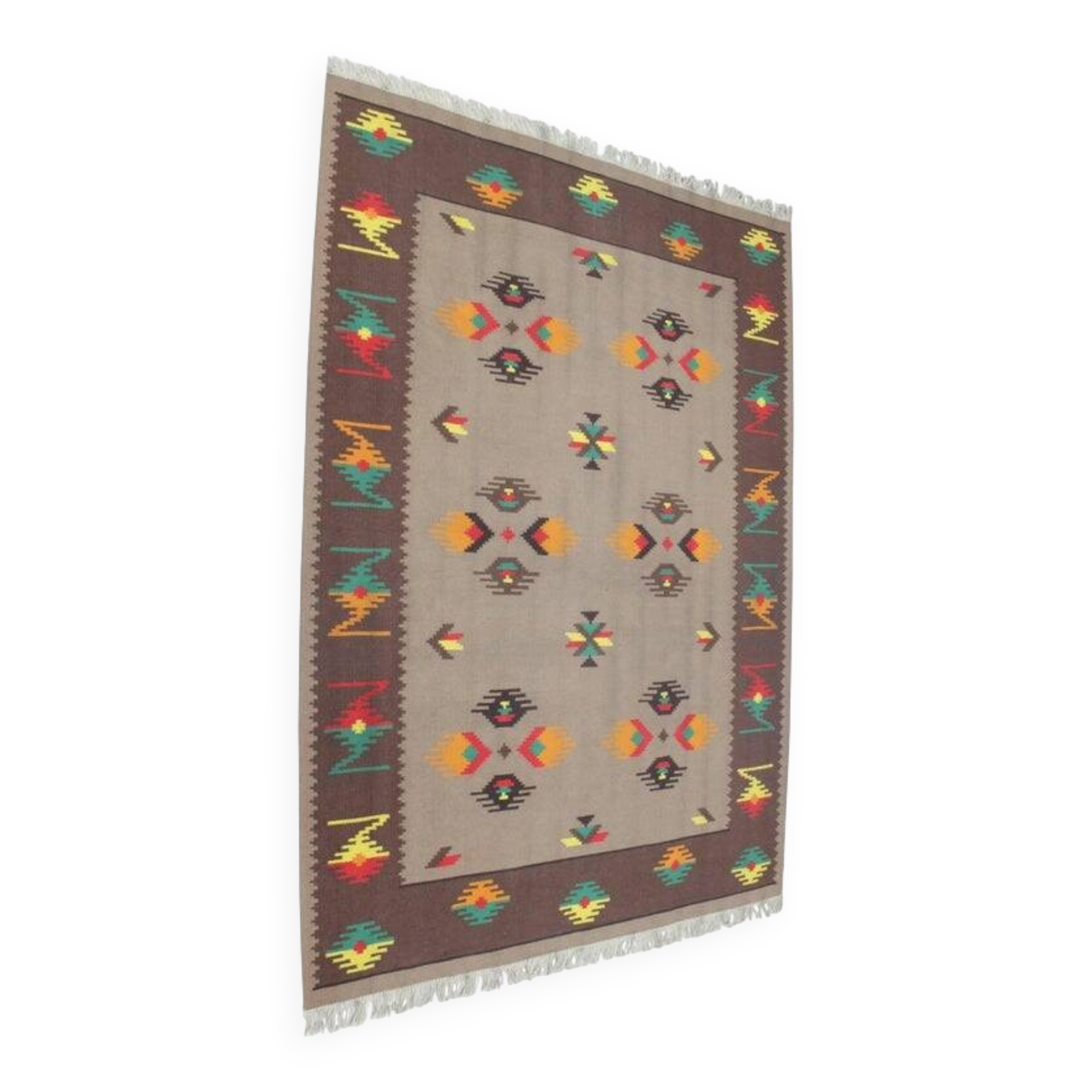 Big Indian Style Kilim Rug or Carpet, 1960s