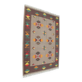 Grand tapis ou kilim indien de style, années 1960