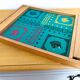 Reversible vintage wooden game board