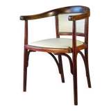 Art Deco desk chair by Fischel in bentwood and leather, 1925