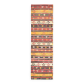 Vintage Turkish Oushak Handmade Wool Cotton Red Runner Rug 85x284