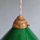 Art Deco conical green opaline pendant light, 1920-30