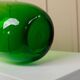 Vase en verre vert vintage XXL, design ovale des années 50 par Maria Vinka pour Ikea (série Stockholm, années 1990)