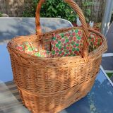 Ancien panier en osier ovale