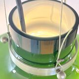 Green and white Murano pendant light, Italy 1970s