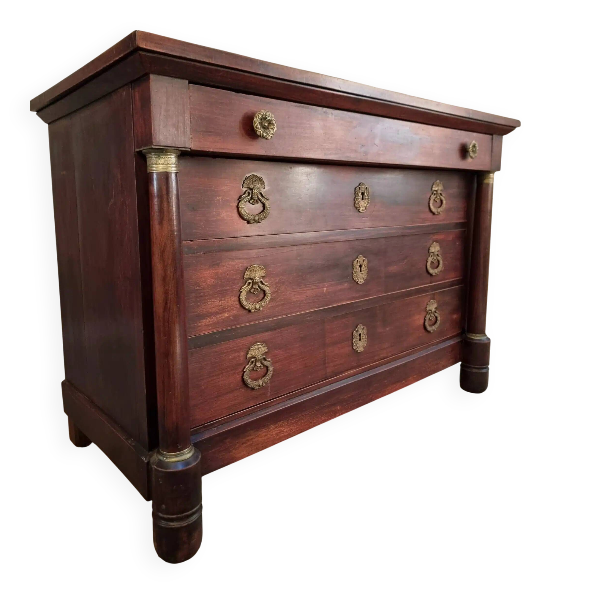 Commode Empire française ancienne en acajou