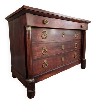 Antique French Empire mahogany chest of drawers