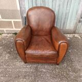 Fauteuil club en cuir