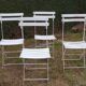 Quatre chaises de jardin anciennes