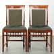 Art Deco design set consisting of a dining table and dining chairs