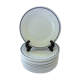 Suite of twelve (12) hotel-grade porcelain table plates