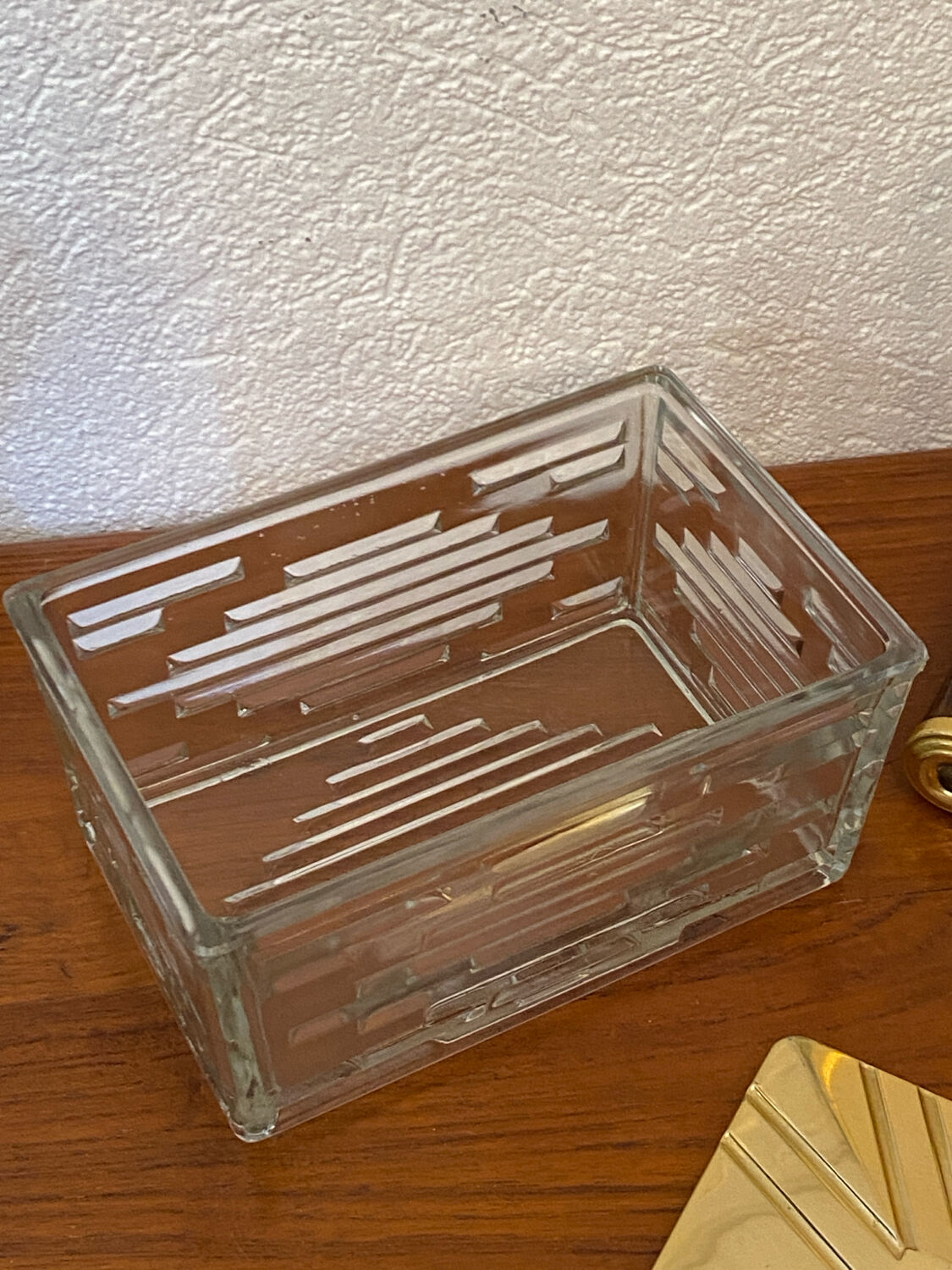 Art Deco biscuit box on a mirrored tray