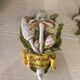 Set of 4 decorative ceramic wall plaques featuring mushrooms (signed) - 14cm