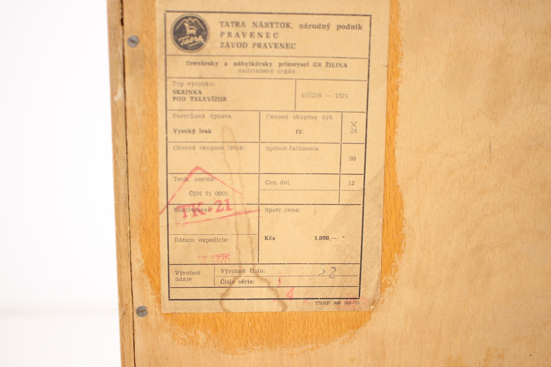 Mid-century cabinet high gloss by tatra pravenec, 1970s czechoslovakia