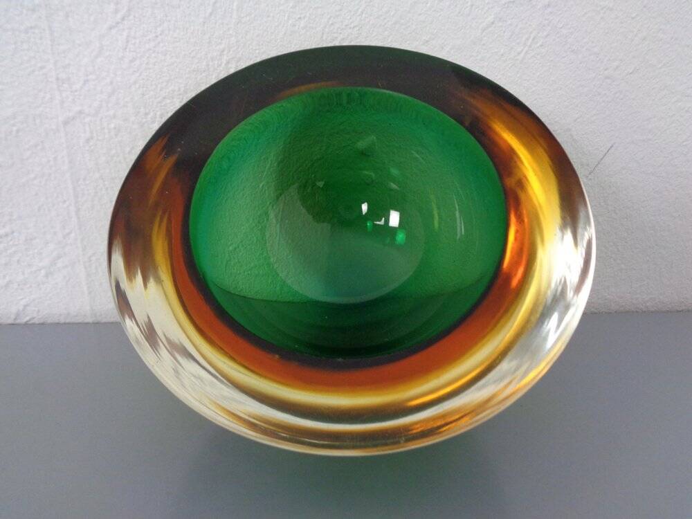 Sommerso Murano Glass Bowls by Flavio Poli, 1960s, Set of 4