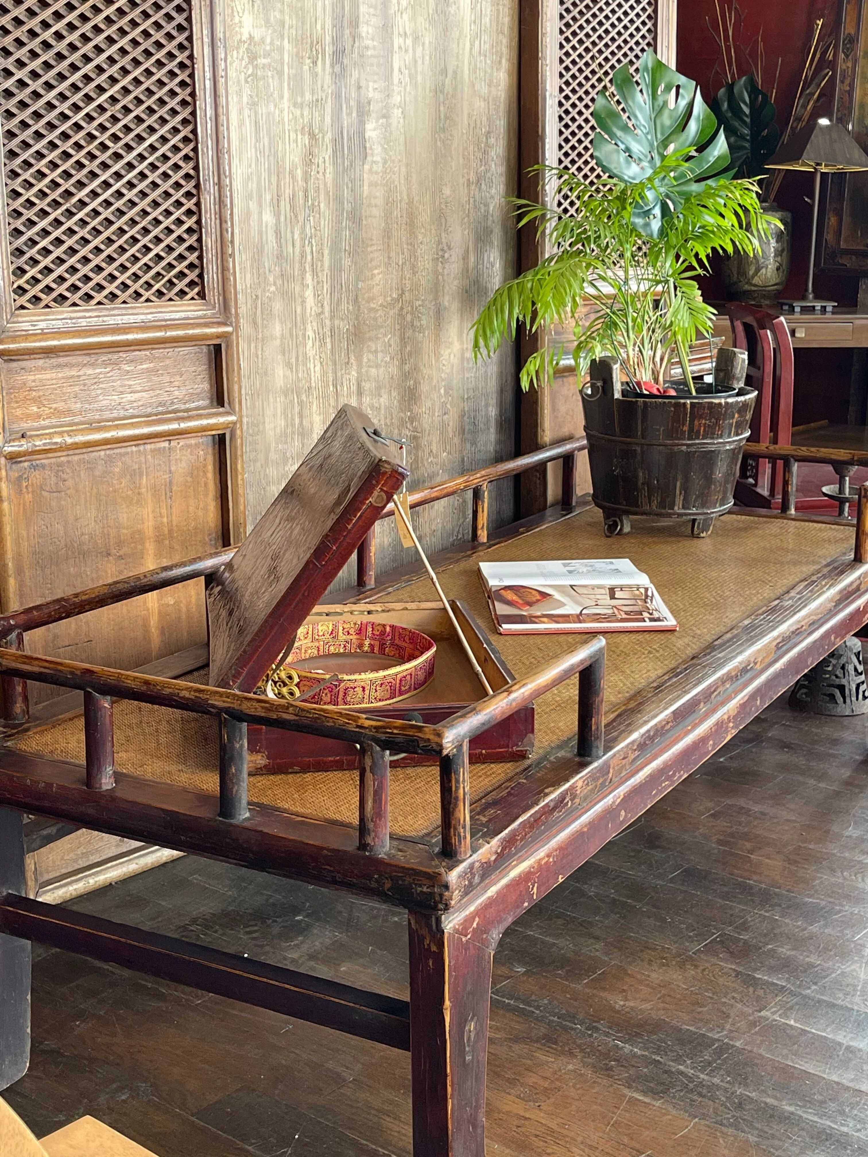 Antique daybed coffee table