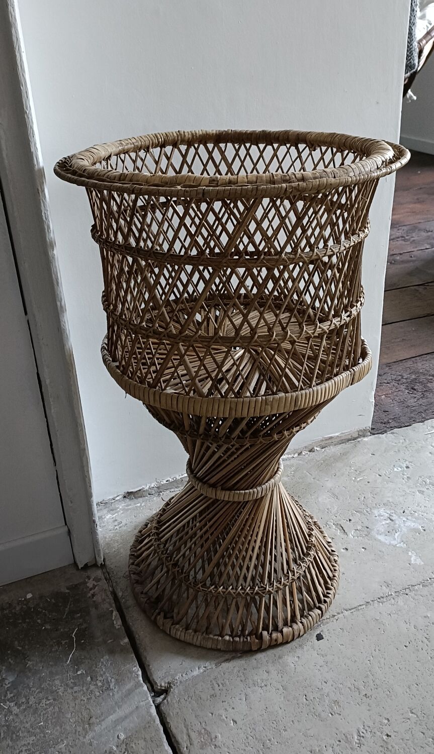 Plant holder, rattan pot cover